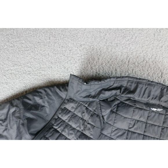 The North Face Puffer Mens XXL Gray Quilted Thermoball Smooth Sleeves Zip Up - Picture 7 of 10